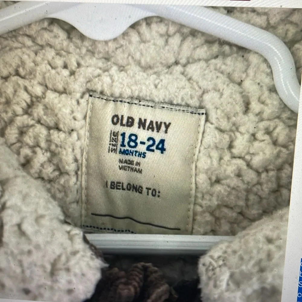 Old Navy Brown Corduroy Sherpa lining Jacket 18-24M